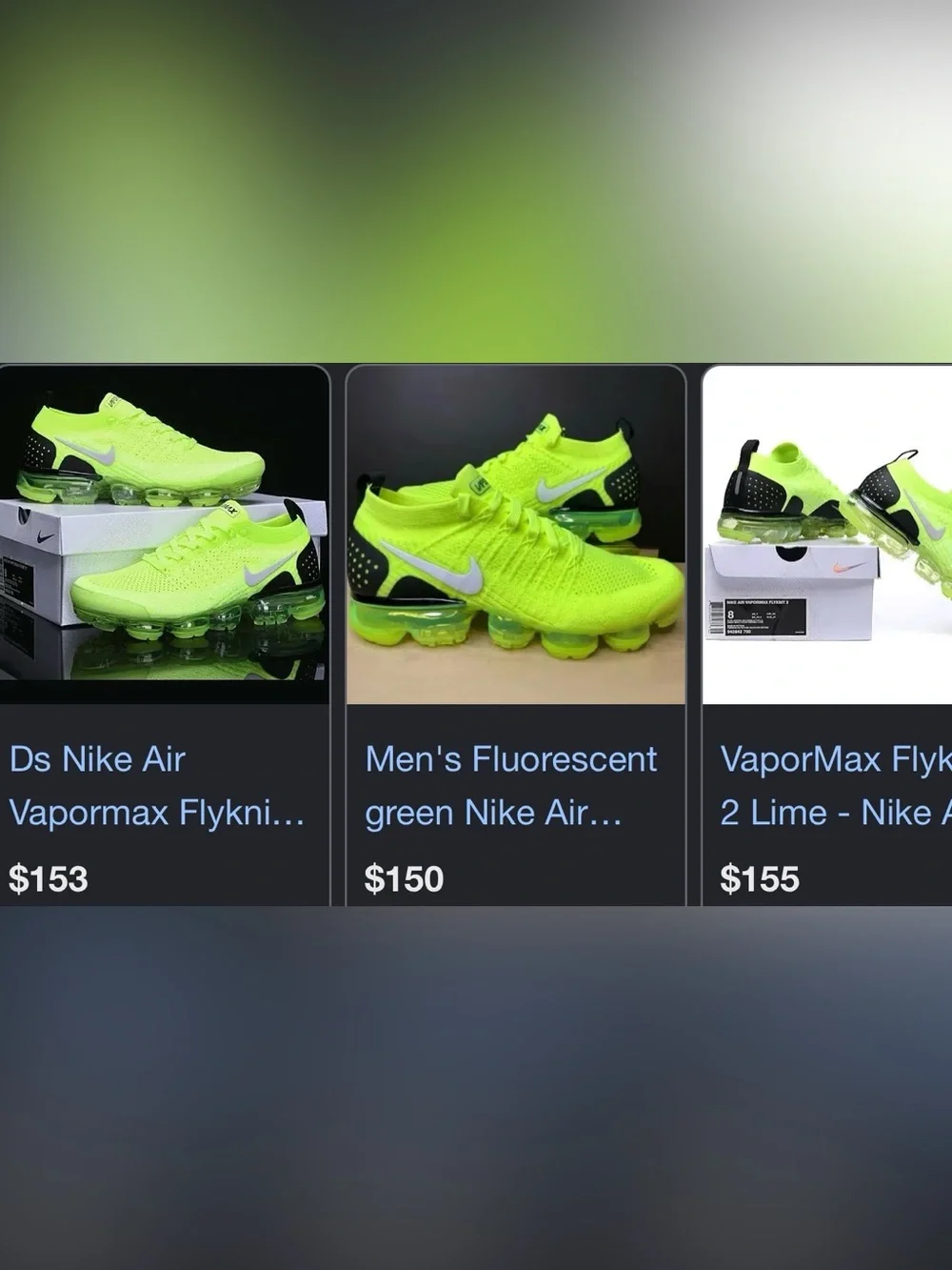 Nike Air VaporMax Flyknit 2 sneakers vibrant Volt/translucent sole men’s size 12